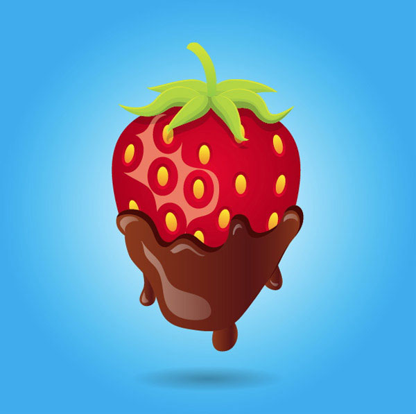 Chocolate Covered Strawberry Vector
