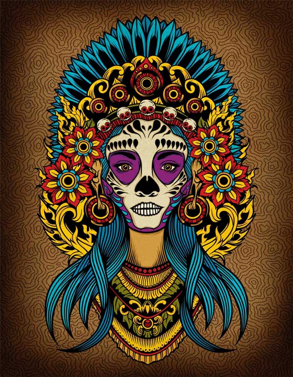 Create a Death Goddess inspired by Mexico’s Day of the Dead 